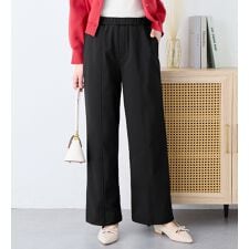 アロッタ(alotta)の【ショート丈】寒さ知らずの暖かさ！美脚見せセミワイドパンツ