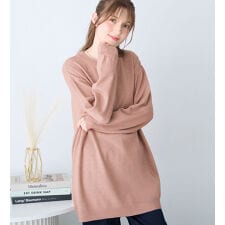 洗える！ゆるニットＶネックチュニック