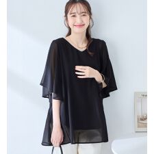 インナー付き上品ドレープチュニック