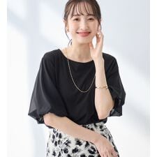 袖異素材バルーンＴシャツ
