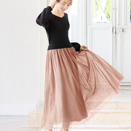 ニットチュールドッキングワンピース アロッタ Alotta ファッション通販 マルイウェブチャネル