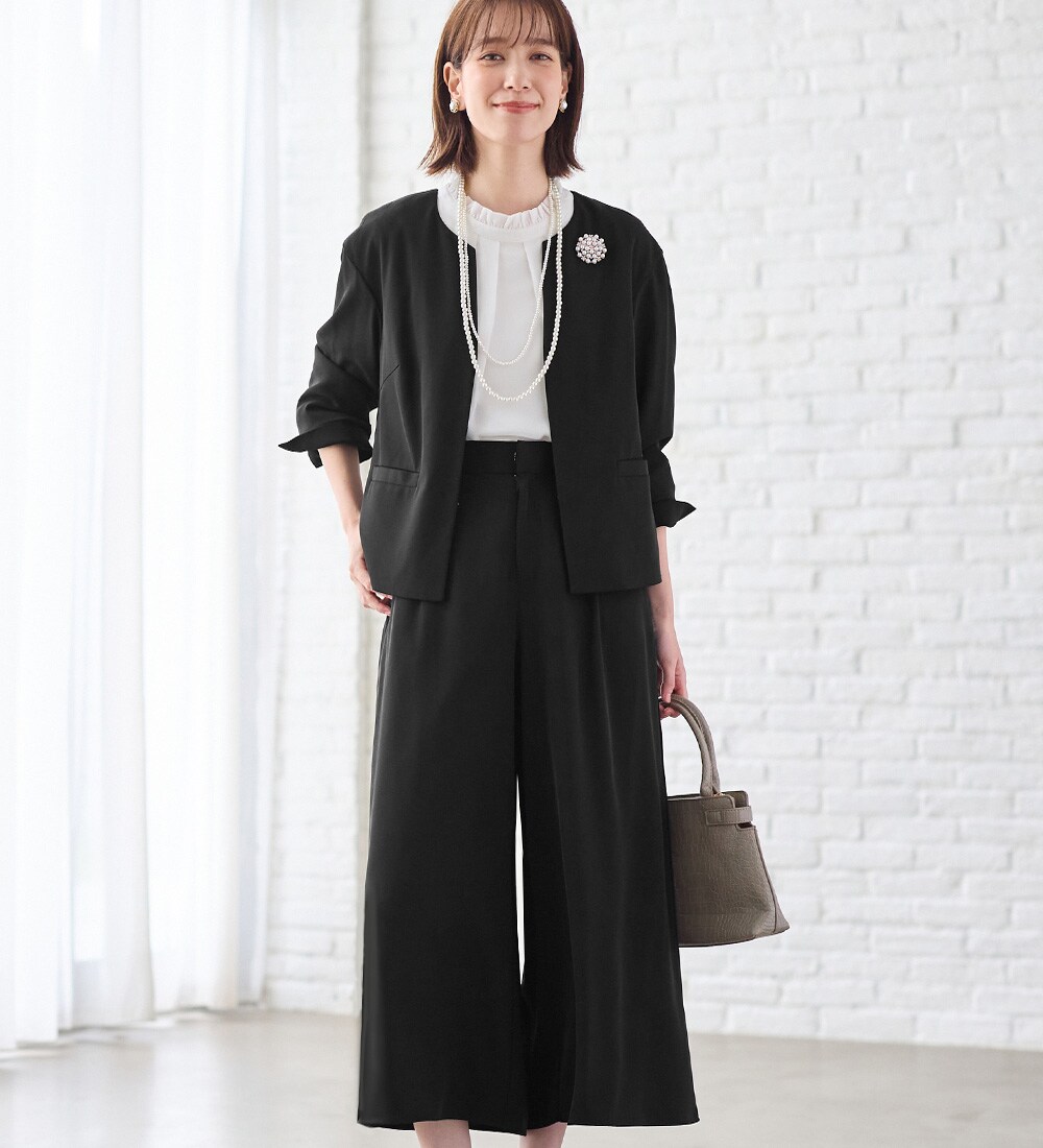 WクロスストレッチVネックジレ✨エウルキューブ 大きいサイズ/セットアップ対応】WクロスストレッチVネックジレ