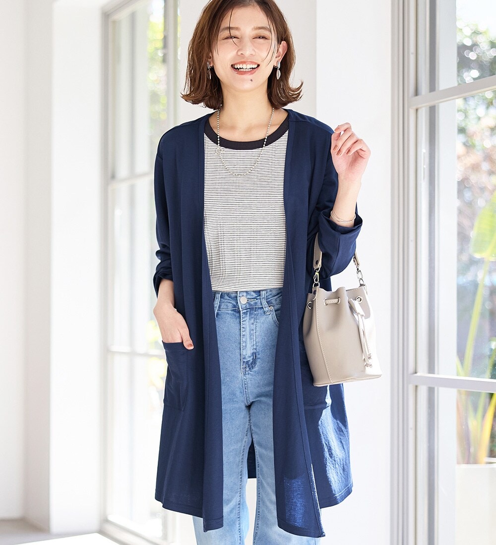 ♥️未使用♥️伊太利屋サマーロングカーディガン薄手M～L
