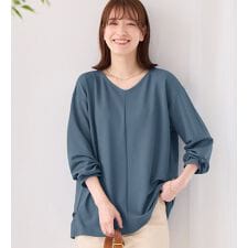 ヴィオラエヴィオラ(viola e_viola)の細見えラインリップル切替トップス