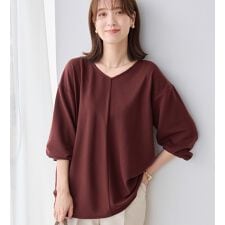 ヴィオラエヴィオラ(viola e_viola)の細見えラインリップル切替トップス