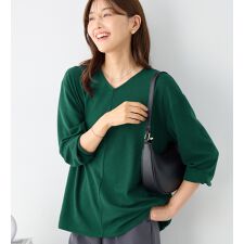 ヴィオラエヴィオラ(viola e_viola)の細見えラインリップル切替トップス