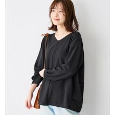 ヴィオラエヴィオラ(viola e_viola)の細見えラインリップル切替トップス