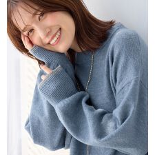 洗えるもちもち　ゆるニットプルオーバー