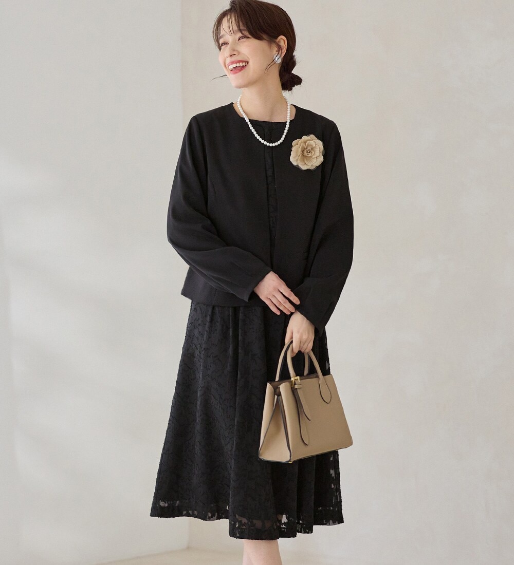 2点セット】カーデ以上ジャケット未満キレイ見えワンピース
