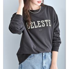 ゆるシルエット裏毛ロゴスウェット