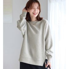 すっきり見え花柄ジャカードチュニック