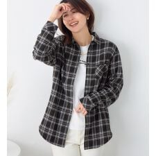 ヴィオラエヴィオラ(viola e_viola)のあったか裏フリースチェックシャツ