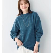 【プチハイネック】柔らかニットソーシンプルトップス