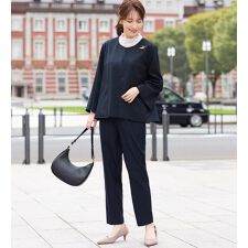 【選べるボトムス】２点セット洗える！テントラインジャケットスーツ