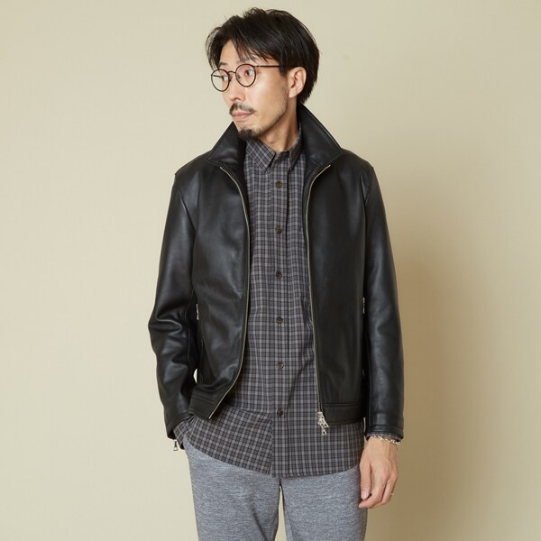 MEN'S MELROSE ラムレザージャケット-