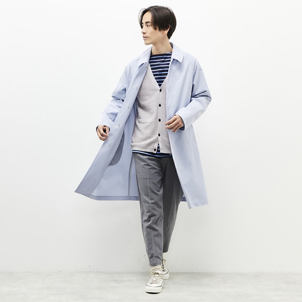 【超美品】MEN'SMELROSE メンズメルローズ　ステンカラーコート