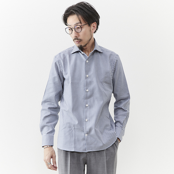 HITOYOSHI W ネーム ドビージャガードワイドカラーシャツ | メンズ