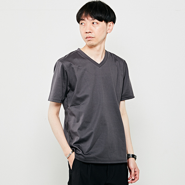 WEB限定】ハイゲージスムースVネックTシャツ | メンズメルローズ(MEN'S