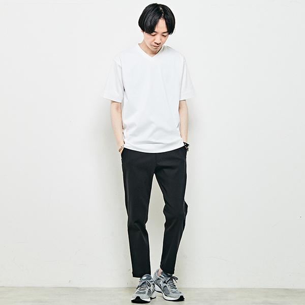 マーセライズドスムースVネックTシャツ | メンズメルローズ(MEN'S