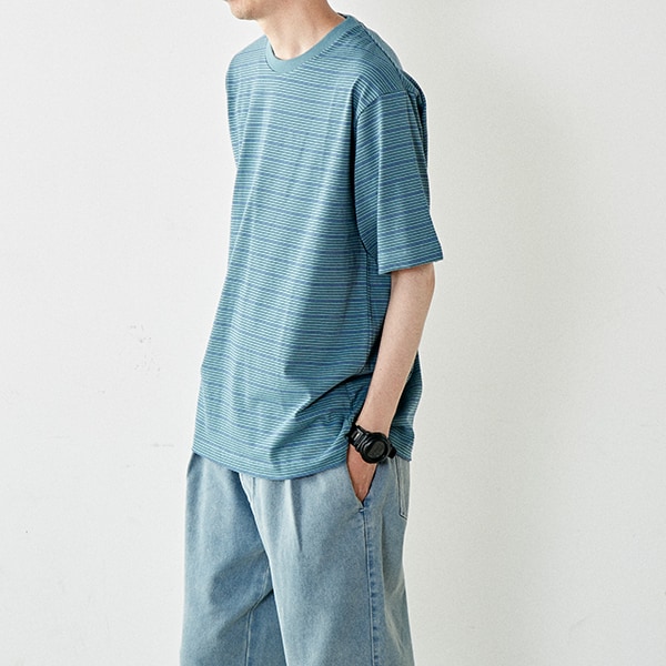 【MASTER FRAME】マルチボーダークルーネックTシャツ MASTER FRAME tシャツ 「MASTER FRAME」マルチボーダークルー