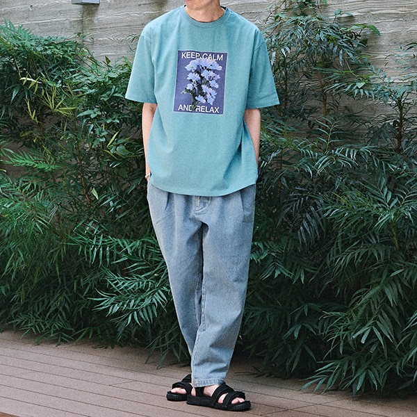 MASTER FRAME】フラワープリントクルーネックTシャツ | メンズ