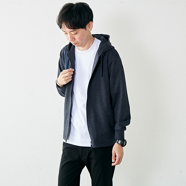 ニットツイルジップアップパーカー | メンズメルローズ(MEN'S MELROSE