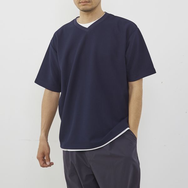 【MASTER FRAME/マスターフレーム】コットンライクワッフルテーパードクルーネックTシャツ MEN'S MELROSE｜【MASTER FRAME/マスターフレーム】コットン