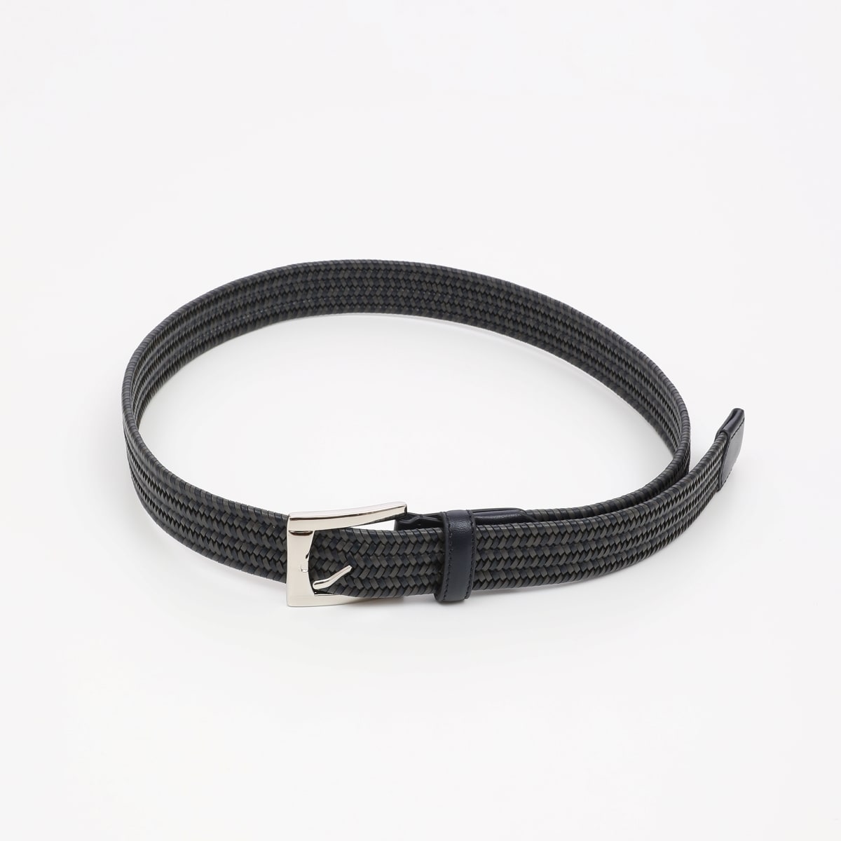 studiousメッシュベルト ツートンレザーゴムメッシュベルト｜MEN'S MELROSE（メンズ