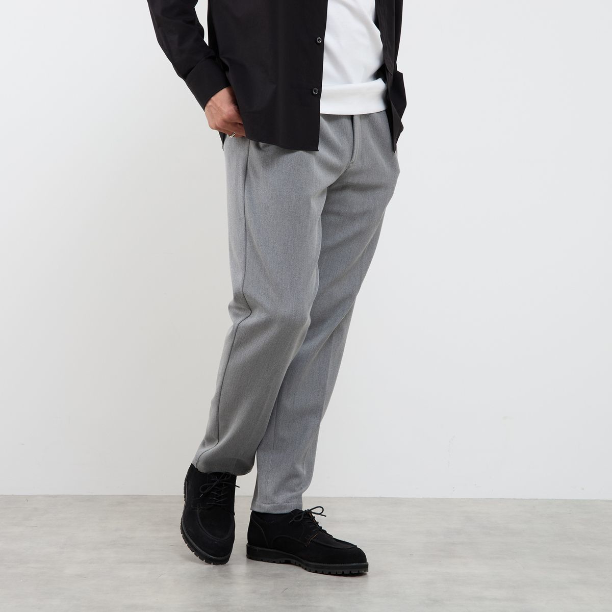 WEB限定》ハイストレッチツイルリラックステーパードパンツ