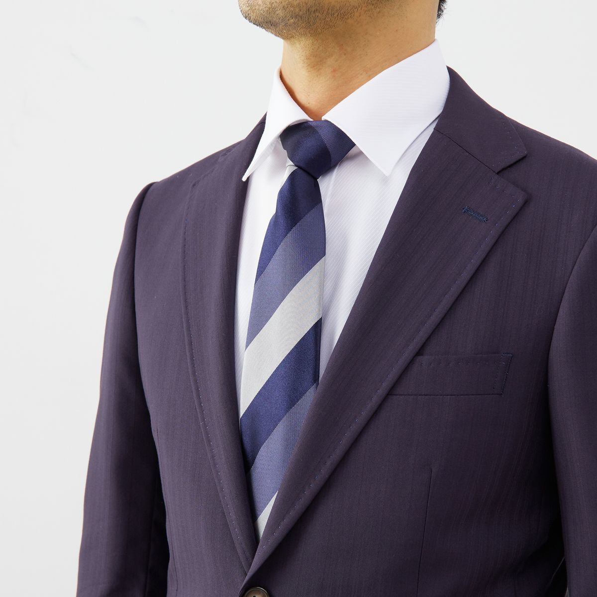 ネイビーストライプネクタイ | メンズメルローズ(MEN'S MELROSE