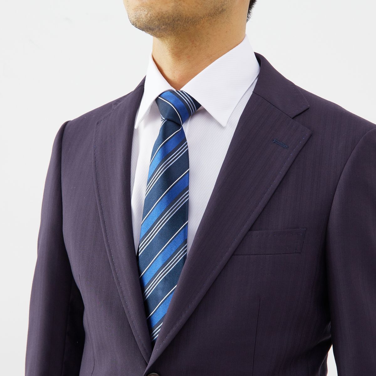 ネイビーストライプネクタイ | メンズメルローズ(MEN'S MELROSE