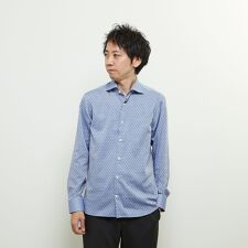 HITOYOSHIダブルネーム クラシカルパターンワイドカラーシャツ
