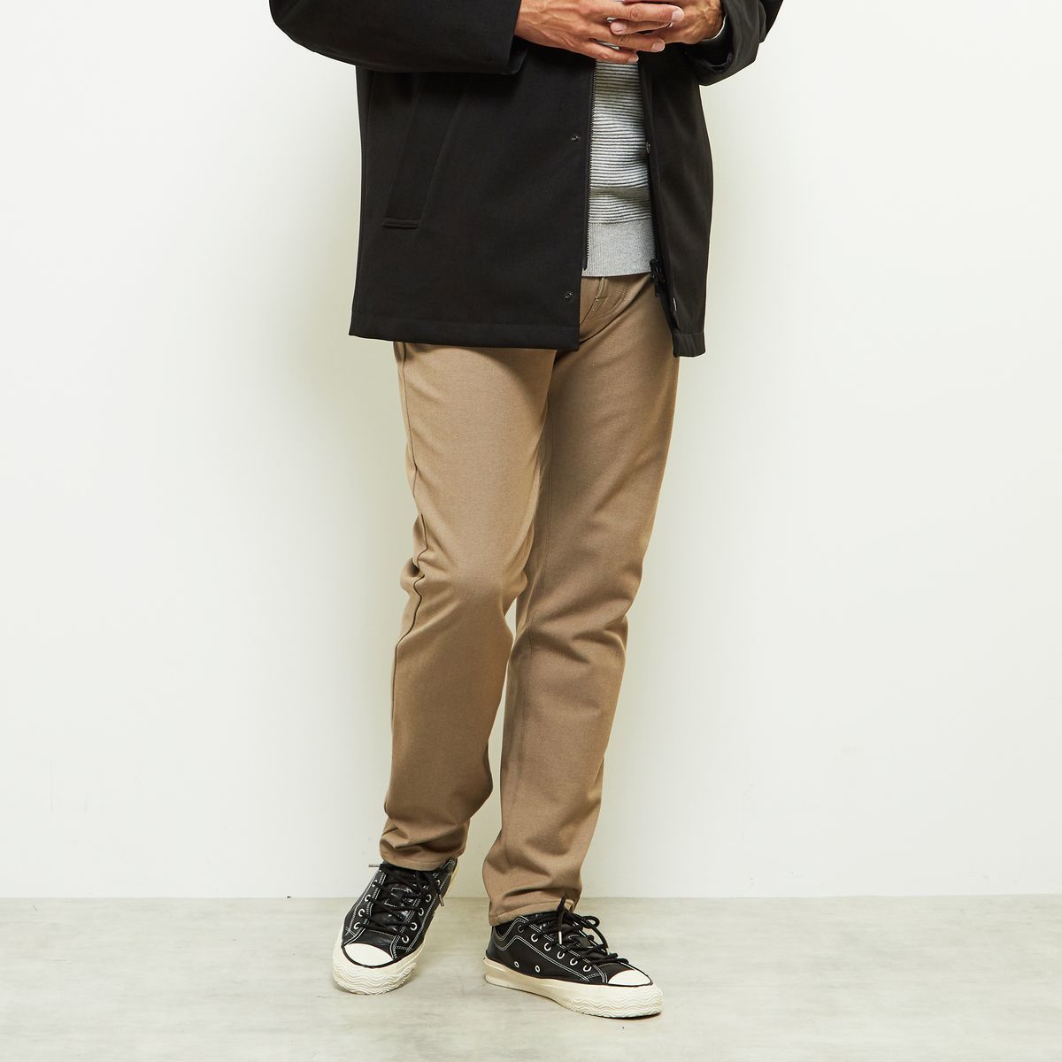 新品《追加》ハイブリッドダブルクロスワンタックパンツ36