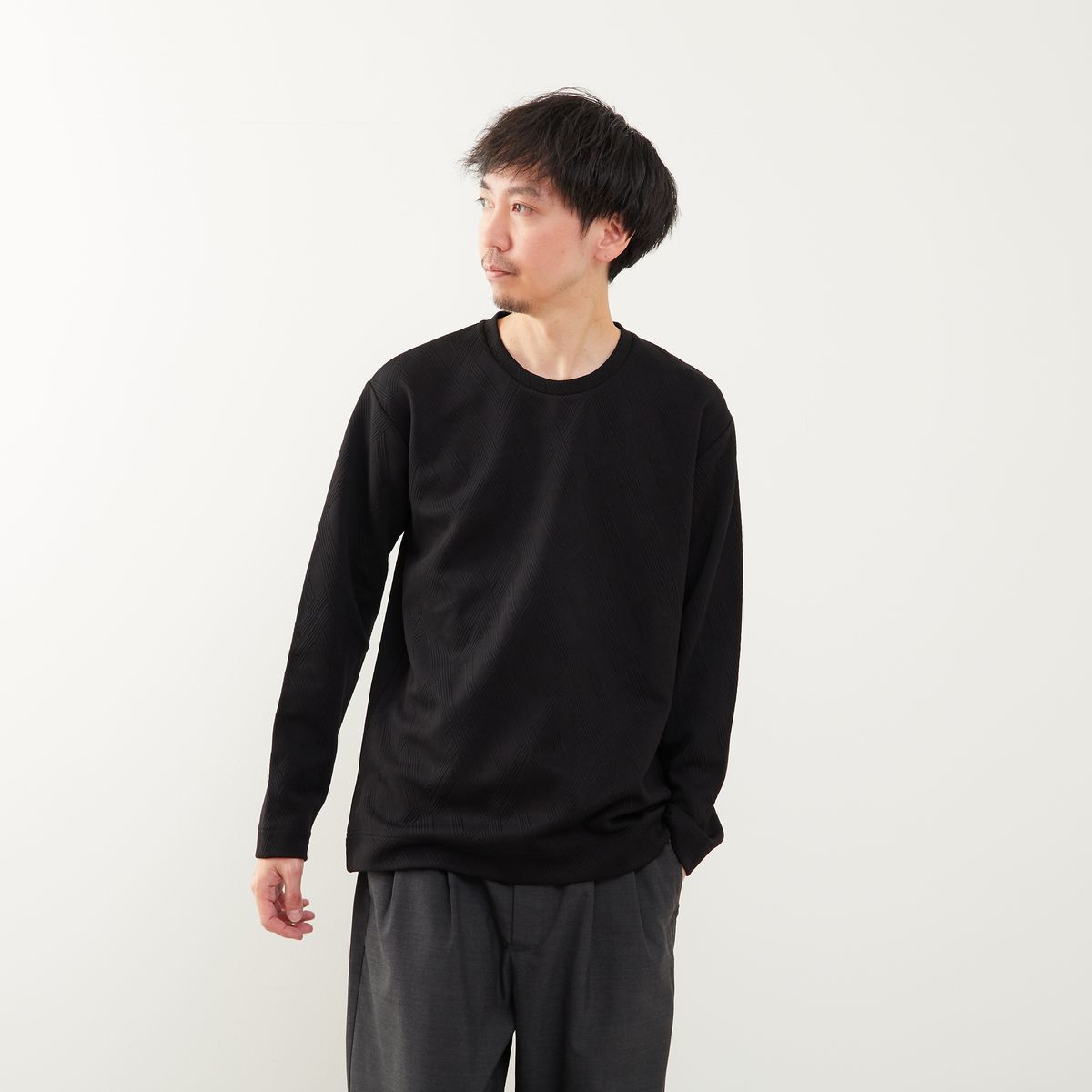 【MASTER FRAME】コットンライクワッフルクルーネックロングスリーブTシャツ MASTER FRAME tシャツ 「MASTER FRAME/マスターフレーム