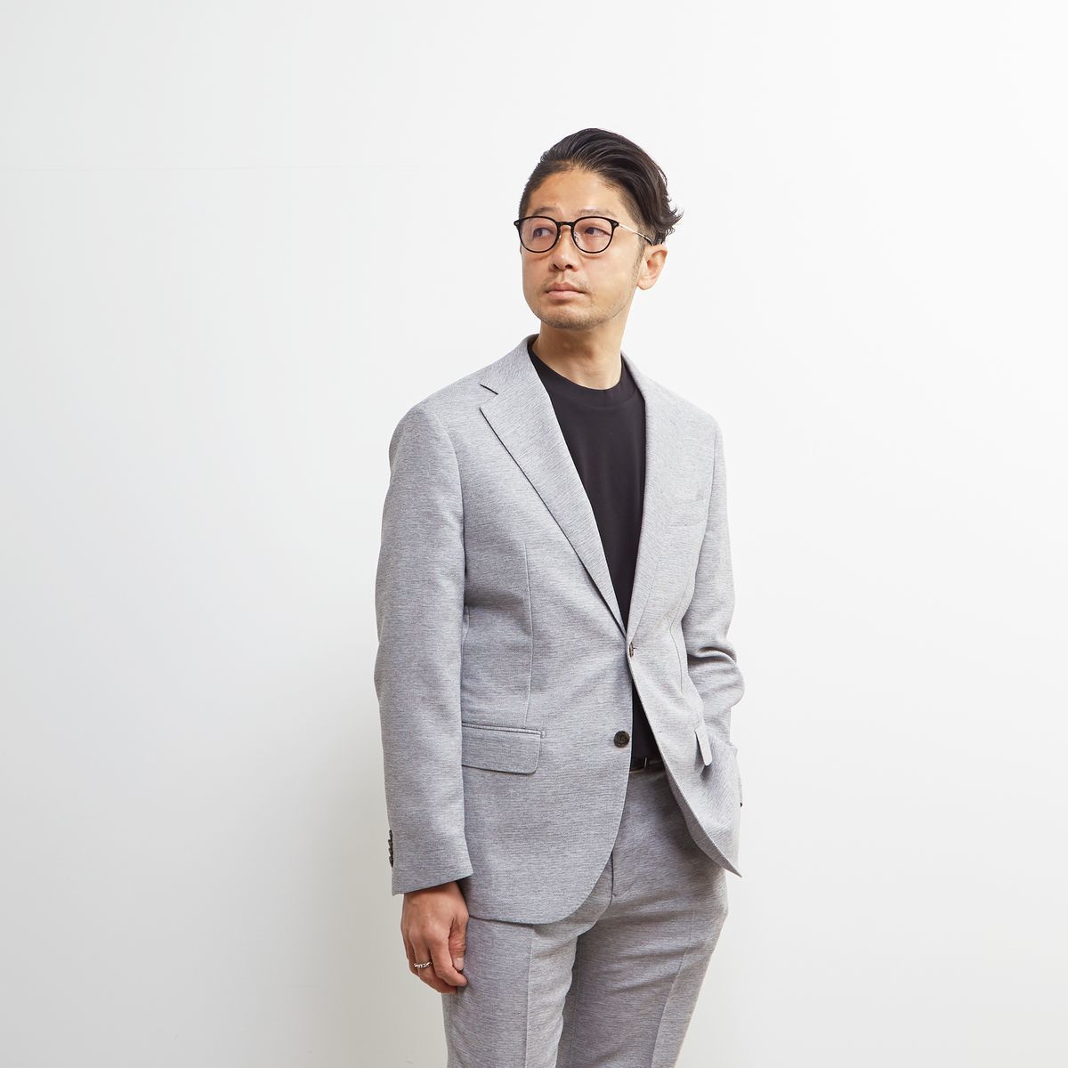 洗える2釦ジャケット】グレー無地 ※セットアップ可能商品 | スーツ
