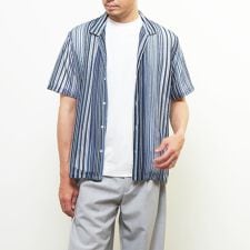 【MASTER FRAME/マスターフレーム】テクスチャーメッシュ半袖オープンカラーシャツ | メンズメルローズ(MEN'S MELROSE)