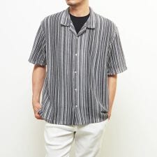 【MASTER FRAME/マスターフレーム】テクスチャーメッシュ半袖オープンカラーシャツ | メンズメルローズ(MEN'S MELROSE)