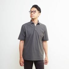 メンズメルローズ(MEN'S MELROSE)のカルキュロメッシュスッキパーポロシャツ