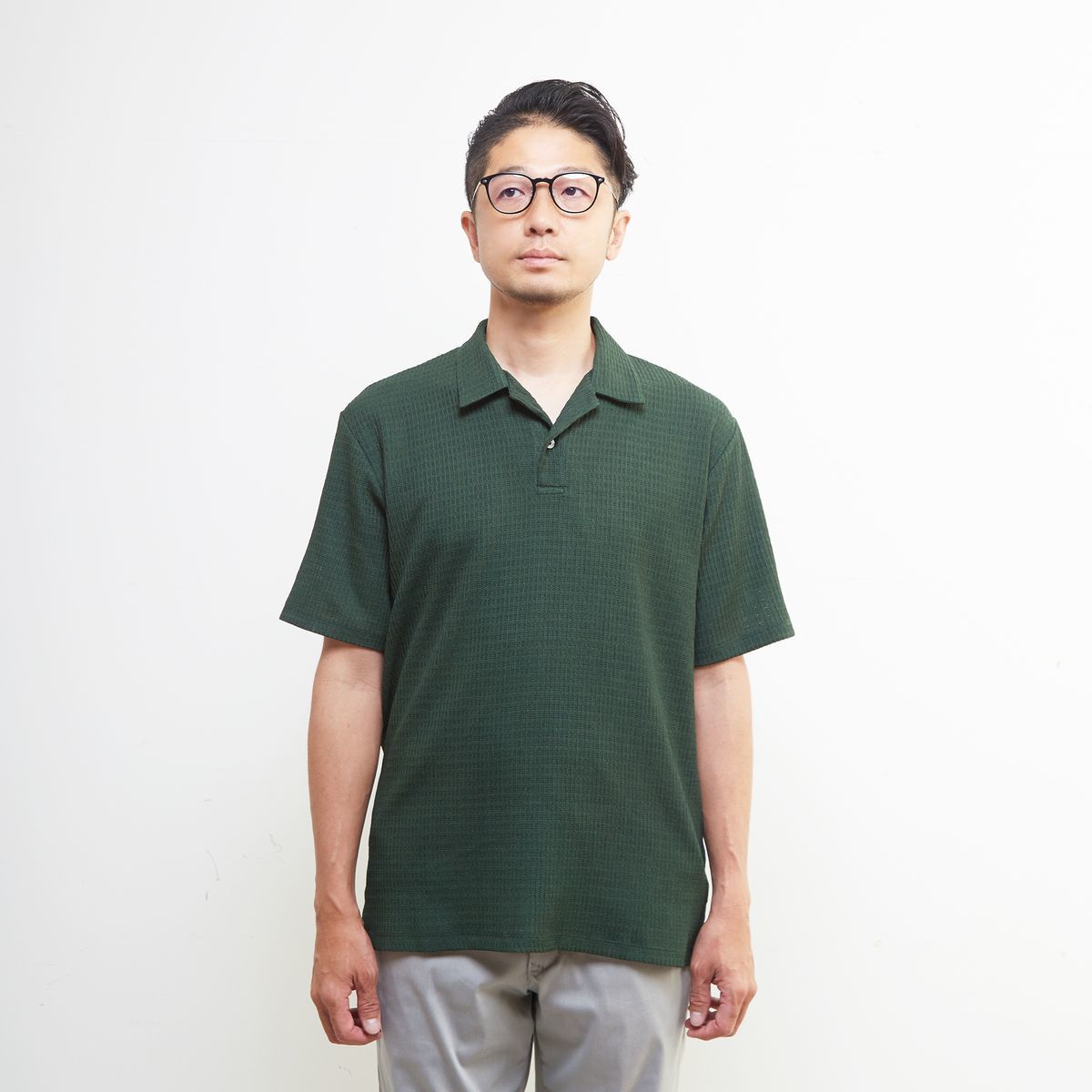 新品未使用 MEN'S MELROSE メンズメルローズ パイル ポロシャツ 新品未使用 MEN'S MELROSE メンズメルローズ パイル ポロシャツ