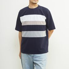 【MASTER FRAME/マスターフレーム】ジョーゼットパネルボーダーTシャツ