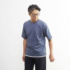 シルケットポンチ 同色ブロックパターンTシャツ | 接触冷感
