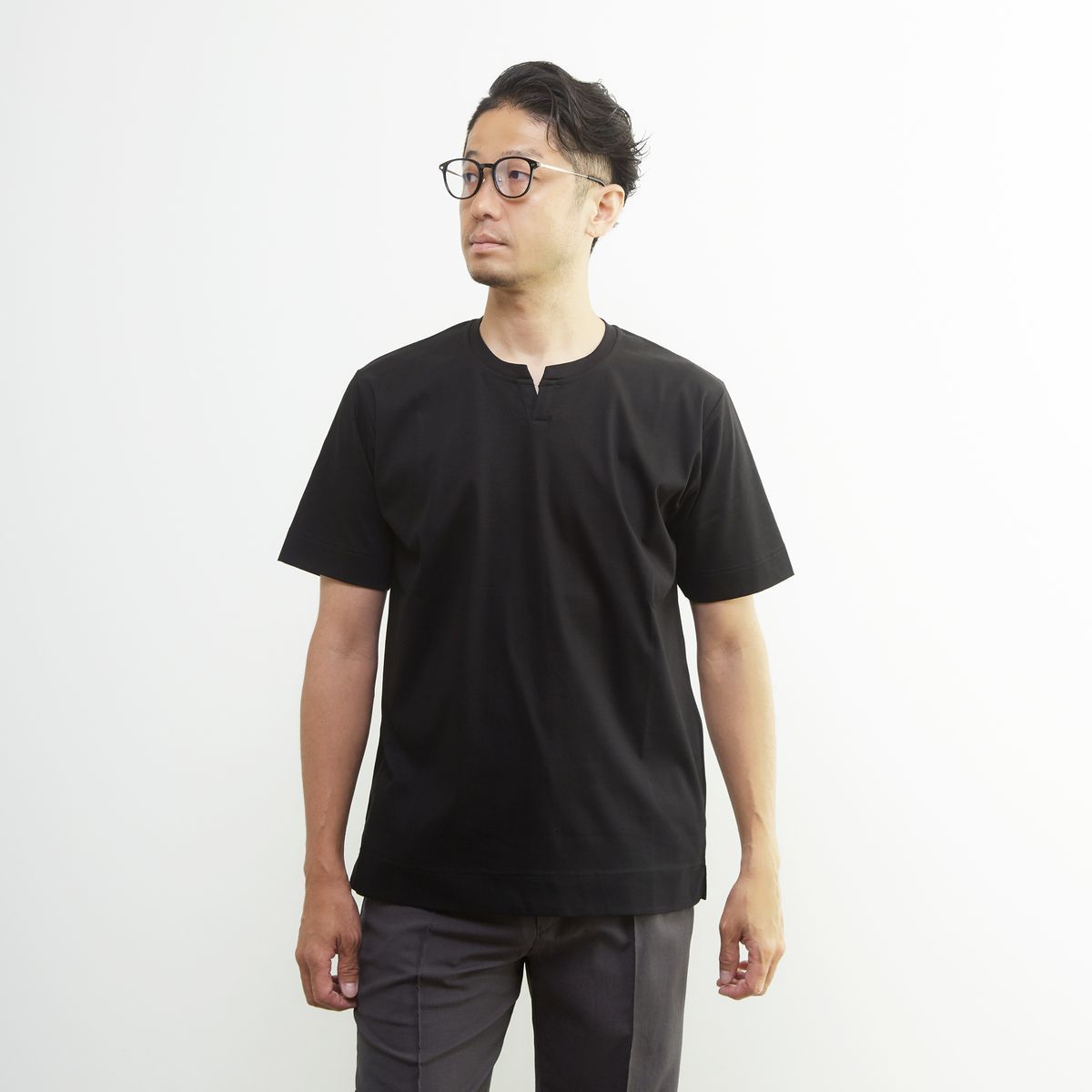 シルケットポンチ 同色ブロックパターンTシャツ | 接触冷感