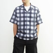 【MASTER FRAME/マスターフレーム】メッシュオンブレチェック 半袖オープンカラーシャツ | メンズメルローズ(MEN'S MELROSE)