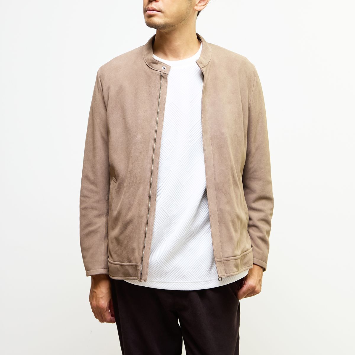 MEN'S MELROSE グレージュ　レザージャケット メンズメルローズ(MEN'S MELROSE) メンズ ライダースジャケット の一覧
