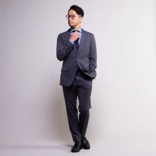ソラーロヘリンボーン/ウィンドペン ウォッシャブルスーツ | 防シワ / ストレッチ