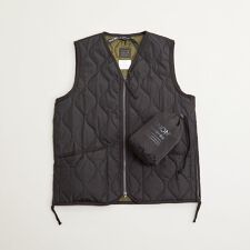 【TAION/タイオン】ミリタリー Vネックジップ ダウンベスト