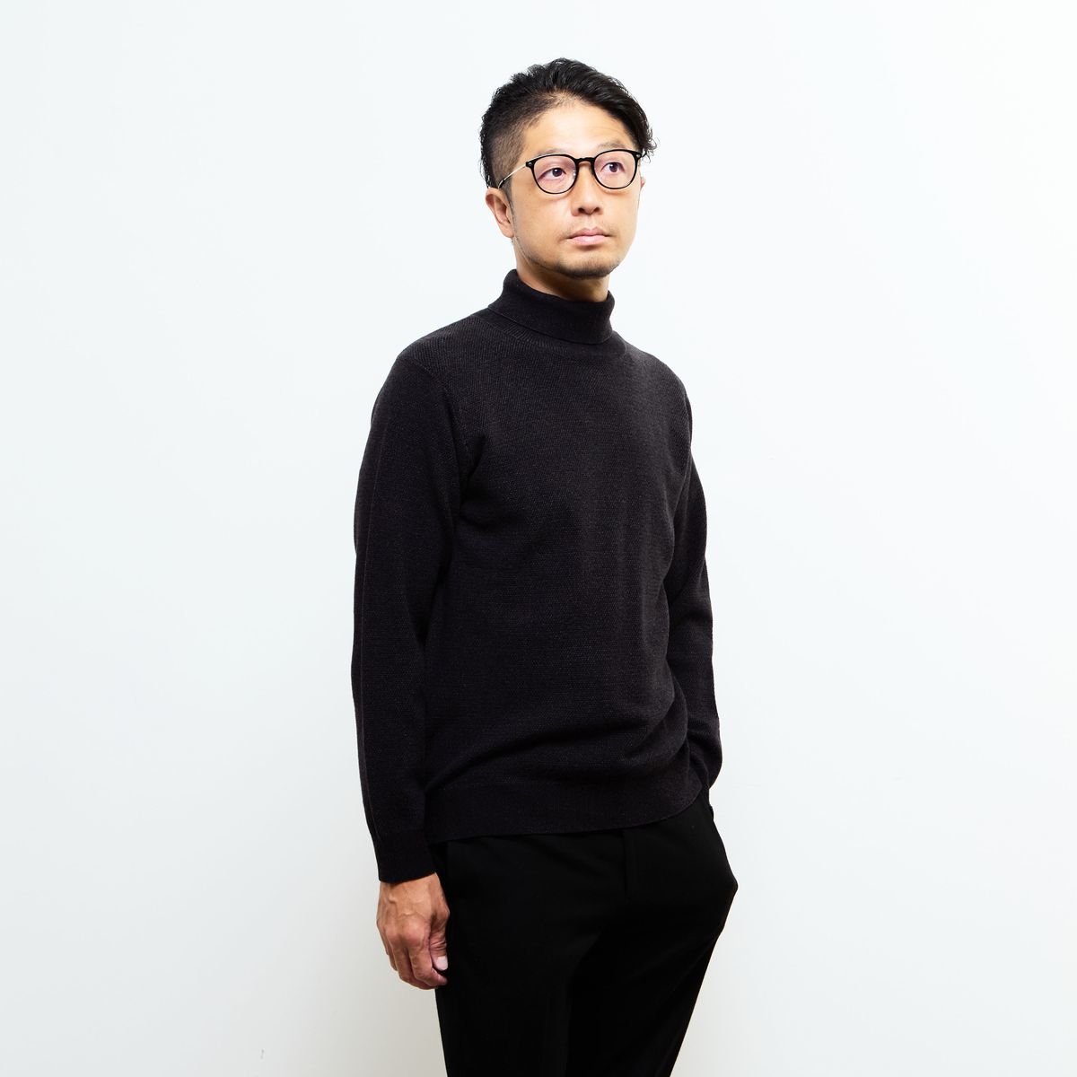 プレーティングカノコタートルネックニット | ウォッシャブル | メンズ