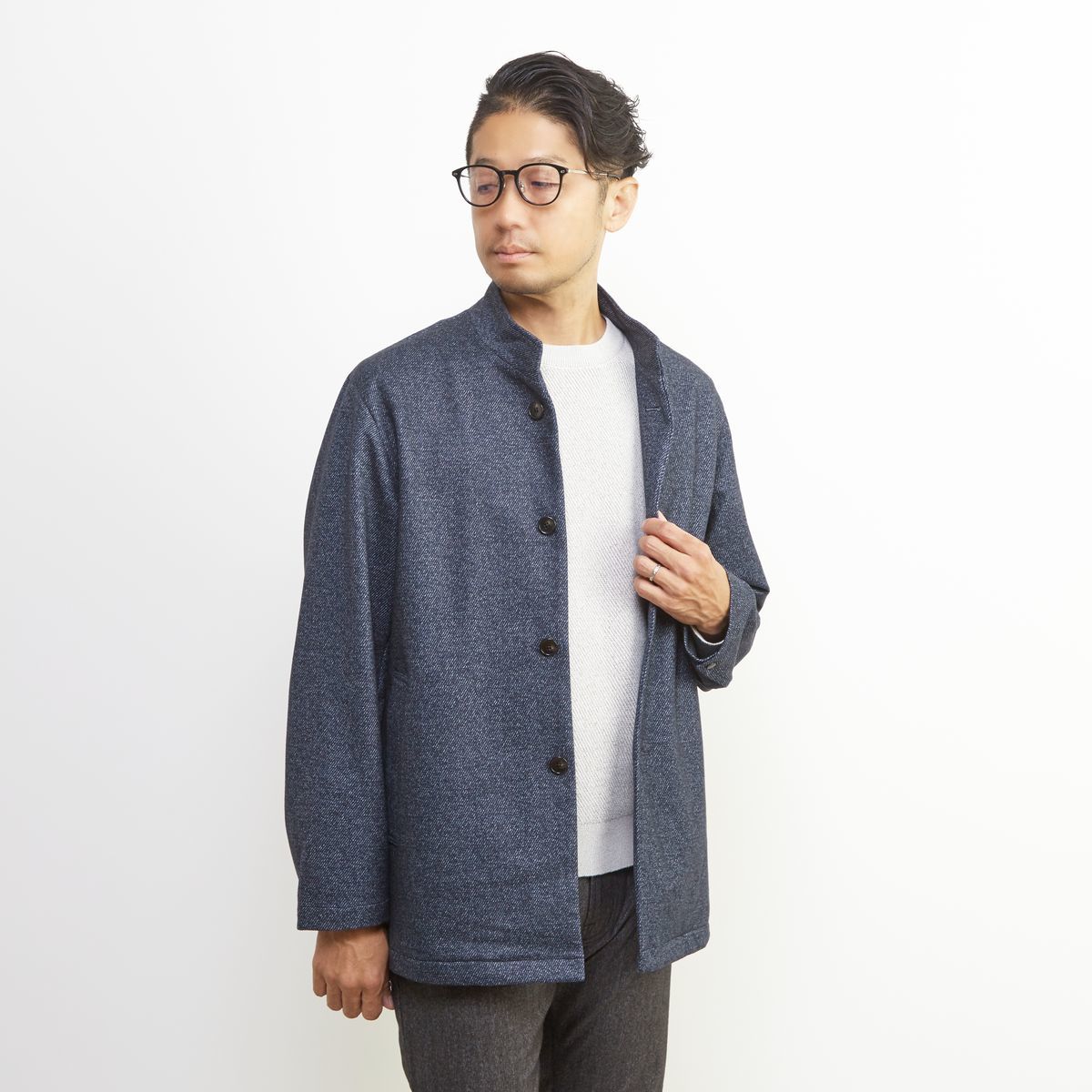 ダウンファブリックスタンドカラーブルゾン | 透湿 / 吸湿発熱