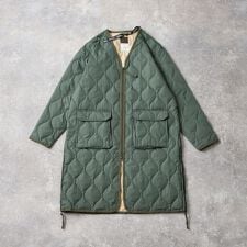 【TAION/タイオン】ミリタリー Vネックジップ ダウンコート