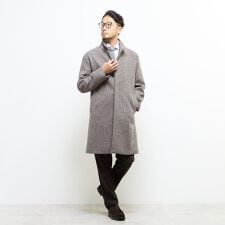 メンズメルローズ(MEN'S MELROSE)のウレタンボンディングスタンドカラーコート